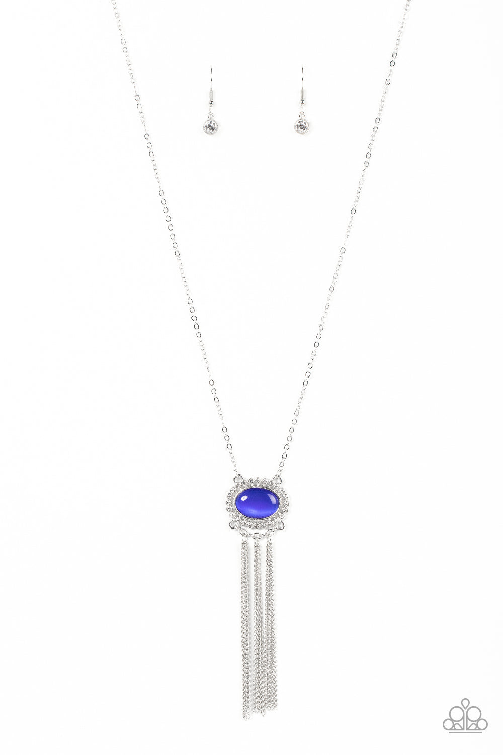Happily Ever Ethereal - Blue Cat's Eye Necklace Paparazzi Accessories