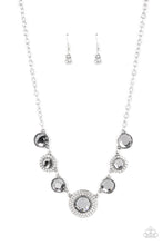 Load image into Gallery viewer, Extravagant Extravaganza - Silver Rhinestone Necklace Paparazzi Accessories