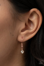 Load image into Gallery viewer, Cue the Mic Drop - Copper Rhinestone Necklace Paparazzi Accessories