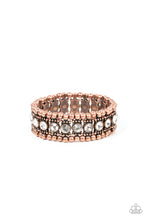 Load image into Gallery viewer, Ritzy Reboot - Copper Rhinestone Stretchy Bracelet Paparazzi Accessories
