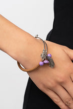 Load image into Gallery viewer, Running a-FOWL - Purple Hinged Bracelet Paparazzi Accessories