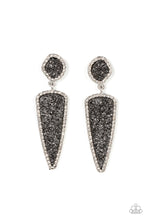 Load image into Gallery viewer, Druzy Desire - Silver Rhinestone Post Earrings Paparazzi Accessories