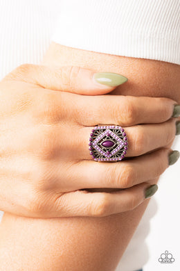 Amplified Aztec - Purple Ring Paparazzi Accessories