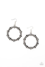 Load image into Gallery viewer, Glowing Reviews - Silver Rhinestone Earrings Paparazzi Accessories