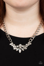 Load image into Gallery viewer, Come at Me - White Rhinestone Necklace Paparazzi Accessories