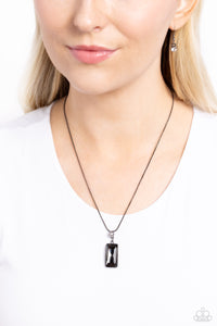 black,gunmetal,rhinestones,short necklace,Cosmic Curator - Black Gunmetal Rhinestone Necklace