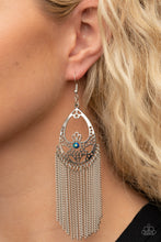 Load image into Gallery viewer, Castle Cottage - Blue Rhinestone Earrings Paparazzi Accessories