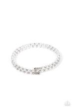 Load image into Gallery viewer, Regal Wraparound - White Pearl Rhinestone Coil Bracelet Paparazzi Accessories