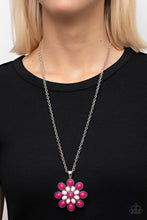 Load image into Gallery viewer, In the MEADOW of Nowhere - Pink Floral Necklace Paparazzi Accessories