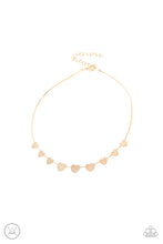 Load image into Gallery viewer, Dainty Desire - Gold Heart Choker Necklace Paparazzi Accessories