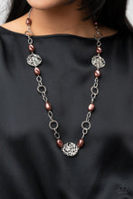 Load image into Gallery viewer, Social Soiree - Brown Pearl Necklace Paparazzi Accessories
