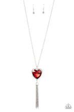 Load image into Gallery viewer, Finding My Forever - Red Rhinestone Heart Necklace Paparazzi Accessories