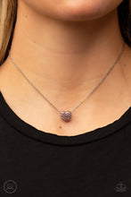 Load image into Gallery viewer, Twitterpated Twinkle - Pink Rhinestone Heart Choker Necklace Paparazzi Accessories