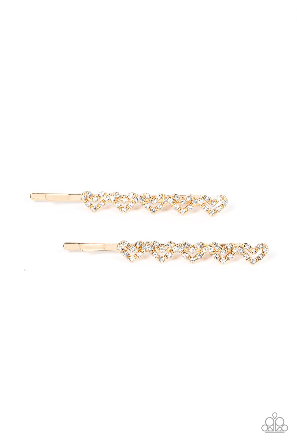 Thinking of You - Gold Heart Hair Accessory Paparazzi Accessories