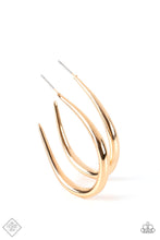 Load image into Gallery viewer, CURVE Your Appetite Gold Hoop Earrings Paparazzi Accessories