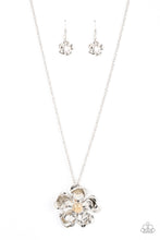 Load image into Gallery viewer, Homegrown Glamour - Silver Floral Necklace Paparazzi Accessories