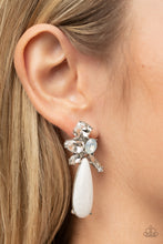 Load image into Gallery viewer, DIY Dazzle - White Rhinestone Earrings Paparazzi Accessories