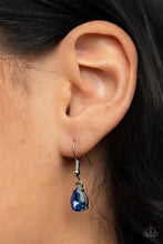 Load image into Gallery viewer, Floral Fashion Show - Blue Rhinestone Floral Necklace Paparazzi Accessories