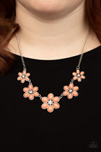 Load image into Gallery viewer, Prairie Party - Orange Flower Necklace Paparazzi Acessories