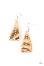 Load image into Gallery viewer, Urban Delirium - Brown Leather Earrings Paparazzi Accessories
