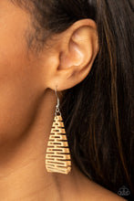 Load image into Gallery viewer, Urban Delirium - Brown Leather Earrings Paparazzi Accessories