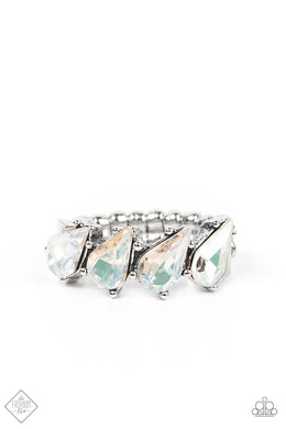 Bling or Bust White Rhinestone Ring Paparazzi Accessories