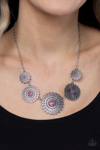 Load image into Gallery viewer, Marigold Meadows - Pink Floral Necklace Paparazzi Accessories