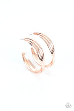 Load image into Gallery viewer, Curvy Charmer - Rose Gold Hoop Earrings Paparazzi Accessories