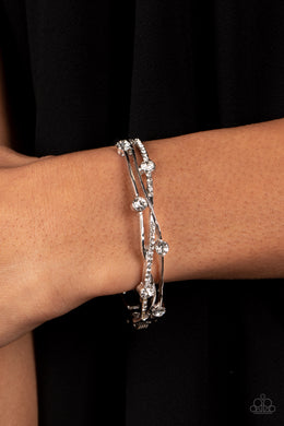 Slammin Sparkle - White Paparazzi Accessories