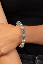 Load image into Gallery viewer, We Totally Mesh - Silver Stretchy Bracelet Paparazzi Accessories
