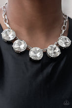 Load image into Gallery viewer, Limelight Luxury - White Rhinestone Necklace Paparazzi Accessories