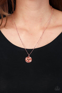 Lovestruck Shimmer - Copper Necklace Paparazzi Accessories