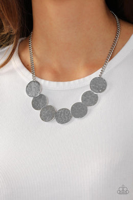 Flip a Coin - Silver Necklace Paparazzi Accessories