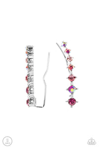 Ear Crawler,iridescent,multi,pink,STARLIGHT Show - Pink Rhinestone Ear Crawlers