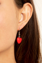 Load image into Gallery viewer, Wholeheartedly Whimsical - Red Stone Heart Necklace Paparazzi Accessories