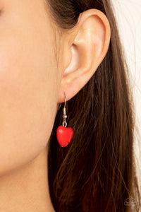 autopostr_pinterest_58290,crackle stone,Hearts,long  necklace,red,Wholeheartedly Whimsical - Red Stone Heart Necklace