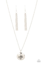 Load image into Gallery viewer, Monarch Meadow - Silver Butterfly Necklace Paparazzi Accessories