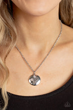Load image into Gallery viewer, Monarch Meadow - Silver Butterfly Necklace Paparazzi Accessories