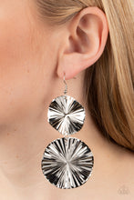 Load image into Gallery viewer, In Your Wildest FAN-tasy - Silver Earrings Paparazzi Accessories