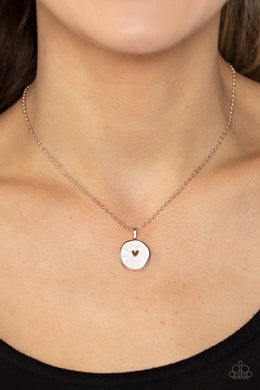 Do What You Love - Rose Gold Heart Necklace Paparazzi Accessories
