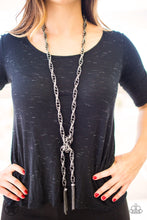 Load image into Gallery viewer, Scarfed For Attention  Gunmetal Necklace Paparazzi Accessories