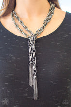 Load image into Gallery viewer, Scarfed For Attention  Gunmetal Necklace Paparazzi Accessories