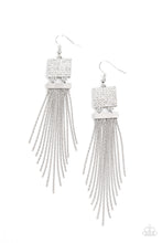 Load image into Gallery viewer, Dramatically Deco - White Rhinestone Earrings Paparazzi Accessories