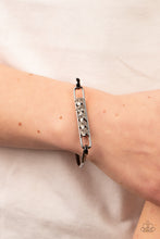 Load image into Gallery viewer, In CHARMS Way - Black Gunmetal Rhinestone Hinge Bracelet Paparazzi Accessories