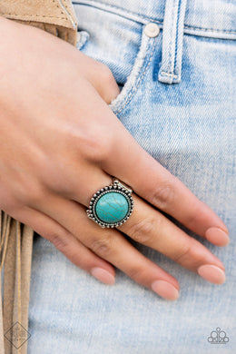 Mesa Mecca Blue Ring Paparazzi Accessories