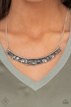 Load image into Gallery viewer, The Only SMOKE-SHOW In Town Silver Rhinestone Necklace Paparazzi Accessories