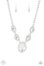 Load image into Gallery viewer, The Upper Echelon White Rhinestone Necklace Paparazzi Accessories