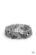 Load image into Gallery viewer, Full Body Chills - Black Gunmetal Hematite Rhinestone Stretchy Bracelet Paparazzi Accessories