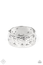 Load image into Gallery viewer, Across the Constellations White Hinge Bracelet Paparazzi Accessories