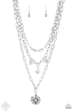 Load image into Gallery viewer, Under the Northern Lights White Rhinestone Star Necklace Paparazzi Accessories